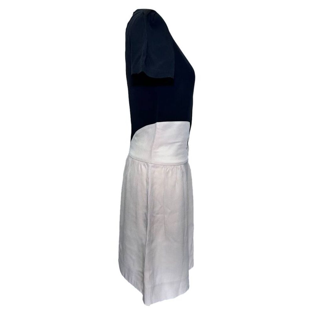 Victoria Victoria Beckham Crepe Puff Sleeve Mini Dress in White Acetate - Picture 2 of 5